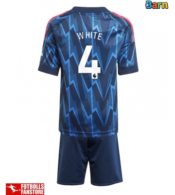 Arsenal Ben White #4 Bortatröja Barn 2025-26 Kortärmad (+ Korta byxor)